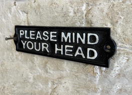 mind your head sign